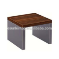 Design de mesa de café em madeira elegante para escritório de zebra vermelha e acabamento de ferro profundo, mobiliário de escritório Fashional para venda (JO-4035-06)